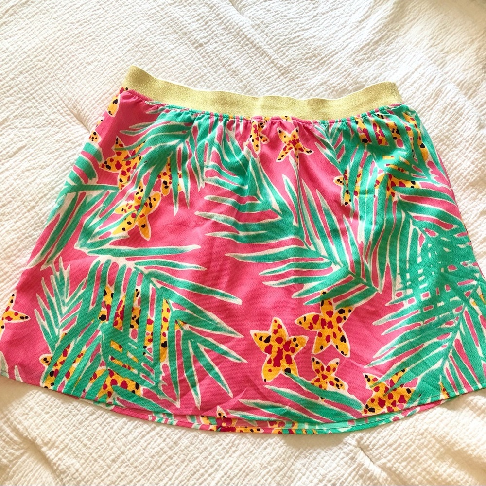 NWOT Lilly Pulitzer Pink & Green Tropical Skirt Size XL
